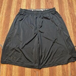 Under Armour Black Heat Tech Retro Sportswear Running Train Shorts Large